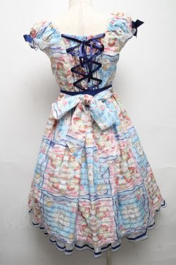 画像2: BABY,THE STARS SHINE BRIGHT / Ruban le Lien a la modeミニ袖ジャンパースカート  ピンクｘサックス S-25-05-14-026-BA-OP-AS-ZS