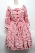 Angelic Pretty / Lovelyチェックワンピース  赤 S-25-05-14-027-AP-OP-AS-ZS