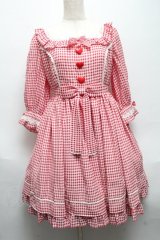 Angelic Pretty / Lovelyチェックワンピース  赤 S-25-05-14-027-AP-OP-AS-ZY