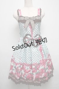 BABY,THE STARS SHINE BRIGHT / いちごみるくなStrawberry Daysリボンジャンパースカート  ミント S-25-05-14-037-BA-OP-AS-ZS