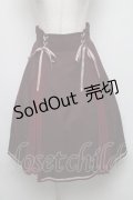 axes femme POETIQUE / レースアッププリーツ切替スカート  ワイン S-25-05-16-054-AX-SK-HR-ZS