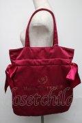 Maison de FLEUR / ダブルリボンギャザートートバッグ  ワイン S-25-05-16-008-LO-BG-AS-ZS