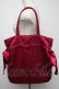 画像2: Maison de FLEUR / ダブルリボンギャザートートバッグ  ワイン S-25-05-16-008-LO-BG-AS-ZS (2)