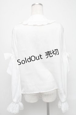 画像2: Chalmiere / 長袖ヴィンテージサテンブラウス  白 S-25-05-16-012-LO-BL-AS-ZS