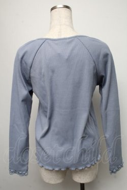 画像2: axes femme / 前釦カットプルオーバー  サックス S-25-05-16-020-AX-TO-HR-ZS