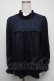 画像1: axes femme / シャーリングネックプルブラウス  紺 S-25-05-16-024-AX-BL-HR-ZS (1)