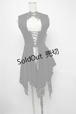 画像1: Sheglit / Restraintレザーベスト  黒 S-25-05-16-028-EL-JA-AS-ZS