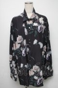 LAD MUSICIAN / フラワービッグシャツ 46 黒 S-25-05-16-029-LO-TS-AS-ZS