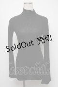 Ozz Croce / 羽根ストーンハイネックニットソー  黒 S-25-05-16-031-OO-TO-HR-ZS