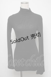 Ozz Croce / 羽根ストーンハイネックニットソー  黒 S-25-05-16-031-OO-TO-HR-ZS