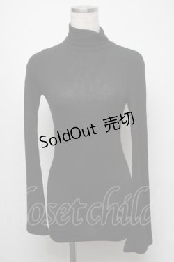 画像1: Ozz Croce / 羽根ストーンハイネックニットソー  黒 S-25-05-16-031-OO-TO-HR-ZS