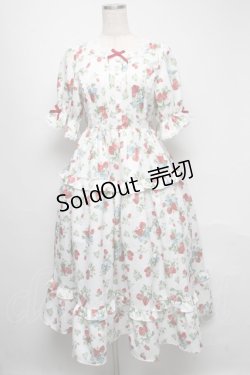 画像1: axes femme kawaii / クラシックベリーワンピース  白 S-25-05-16-033-AX-OP-AS-ZS