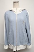 lilLilly / ワッフルジップアップ  サックス S-25-05-19-028-LO-BL-AS-ZS