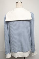 画像2: 【SALE】lilLilly / ワッフルジップアップ  サックス S-25-05-19-028-LO-BL-AS-ZT018 (2)