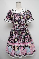 Angelic Pretty / Toy's Donut Dinerワンピース  クロ S-25-05-20-001-AP-OP-SZ-ZS