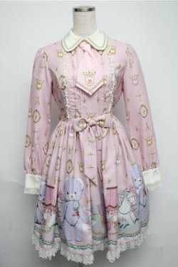 画像1: Angelic Pretty / Charlotte's Bearワンピース  ピンク S-25-05-20-005-AP-OP-AS-ZS
