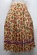 画像1: Jane Marple Dans Le Salon / Flowers of Jouy double accordion skirt  イエロー S-25-05-20-042-JM-SK-HR-ZS (1)