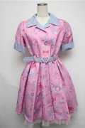Angelic Pretty / Neon Star Dinerワンピース  ピンク S-25-05-20-006-AP-OP-HR-ZS