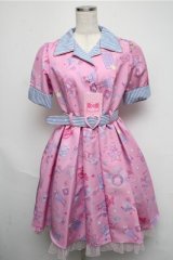 Angelic Pretty / Neon Star Dinerワンピース  ピンク S-25-05-20-006-AP-OP-HR-ZY