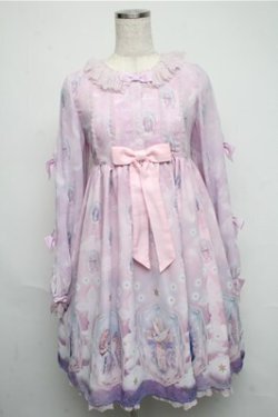 画像1: Angelic Pretty / Cecilia Crossワンピース  ピンク S-25-05-20-007-AP-OP-ET-ZS