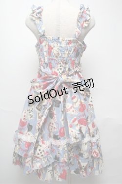 画像2: metamorphose / Wonder Cardフレアジャンパースカート  サックス S-25-05-20-1005-ME-OP-HR-ZS