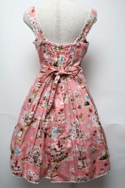 画像2: metamorphose / お菓子のお家リボン付ジャンパースカート  ピンク S-25-05-20-1007-ME-OP-AS-ZS