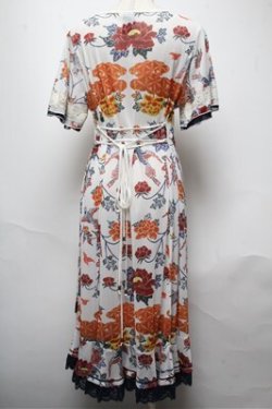 画像2: Ozz oneste / 鳳凰ｘ牡丹ptメッシュワンピース  白 S-25-05-20-1011-OO-OP-AS-ZS