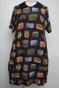 Jane Marple Dans Le Salon / Vintage Biscuits Canワンピース  ネイビー S-25-05-20-1018-JM-OP-HR-ZS