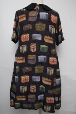 画像2: Jane Marple Dans Le Salon / Vintage Biscuits Canワンピース  ネイビー S-25-05-20-1018-JM-OP-HR-ZS