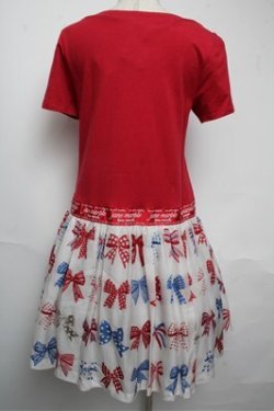 画像2: Jane Marple / The 30th Ribbonのトロンプルイユワンピース  赤 S-25-05-20-1019-JM-OP-HR-ZS