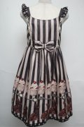 Emily Temple cute / カップケーキ＆チョコウサギノースリーブワンピース  グレー S-25-05-20-1021-ET-OP-HR-ZS