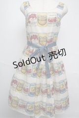 Leur Getter / フルーツラベルノースリーブワンピース  オフ S-25-05-20-1024-LU-OP-HR-ZS