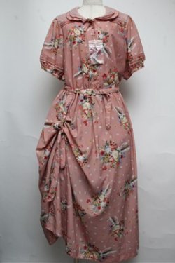画像1: PINK HOUSE / ローズブーケプリントワンピース  ピンク S-25-05-20-1029-LO-OP-AS-ZS