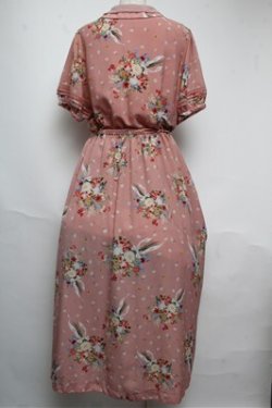 画像2: PINK HOUSE / ローズブーケプリントワンピース  ピンク S-25-05-20-1029-LO-OP-AS-ZS