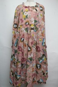 PINK HOUSE / ブーケモチーフプリントミディワンピース  ピンク S-25-05-20-1030-LO-OP-AS-ZS