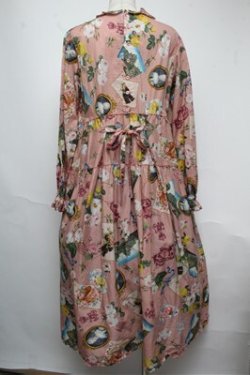 画像2: PINK HOUSE / ブーケモチーフプリントミディワンピース  ピンク S-25-05-20-1030-LO-OP-AS-ZS