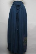 Ozz oneste / 刺繍袴スカート  紺 S-25-05-20-1037-OO-SK-AS-ZS