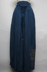 画像1: Ozz oneste / 刺繍袴スカート  紺 S-25-05-20-1037-OO-SK-AS-ZS (1)