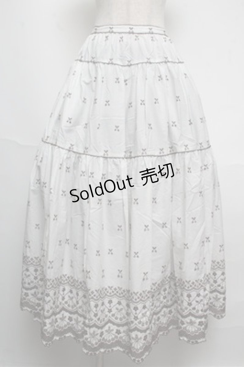 画像1: 【SALE】PINK HOUSE / さくらんぼ刺繍スカート   S-25-05-20-1038-LO-SK-AS-ZT391 (1)