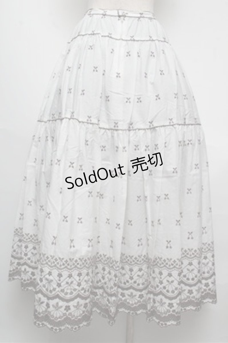 画像2: 【SALE】PINK HOUSE / さくらんぼ刺繍スカート   S-25-05-20-1038-LO-SK-AS-ZT391 (2)