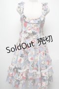 metamorphose / Wonder Cardフレアジャンパースカート  サックス S-25-05-20-1005-ME-OP-HR-ZS
