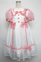 Angelic Pretty / ふんわりパフェワンピース  赤ｘ白 S-25-05-20-011-AP-OP-HR-ZS