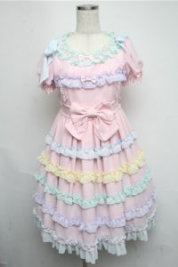 Angelic Pretty / しゃぼん玉ワンピース  ピンク S-25-05-20-003-AP-OP-SZ-ZS
