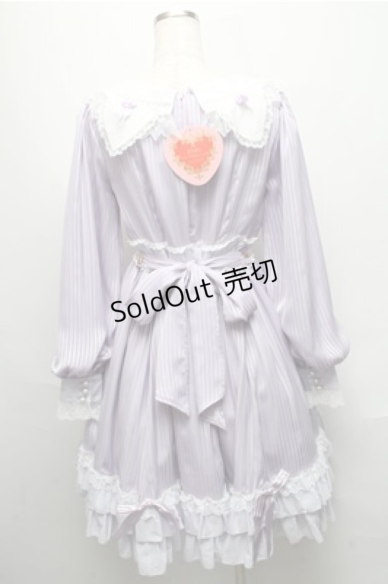画像2: BABY,THE STARS SHINE BRIGHT / Little Kitten Luluna ストライプワンピース  ラベンダー S-25-05-20-020-BA-OP-HR-ZS (2)