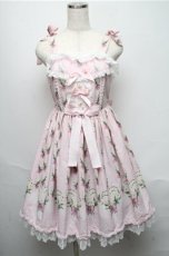 画像1: Angelic Pretty / すずらんBouquetジャンパースカート  ピンク S-25-05-20-023-AP-OP-HR-ZS (1)