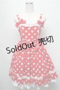 Angelic Pretty / ポルカドットジャンパースカート  赤 S-25-05-20-025-AP-OP-SZ-ZS