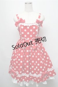 Angelic Pretty / ポルカドットジャンパースカート  赤 S-25-05-20-025-AP-OP-SZ-ZS