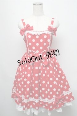 画像1: Angelic Pretty / ポルカドットジャンパースカート  赤 S-25-05-20-025-AP-OP-SZ-ZS