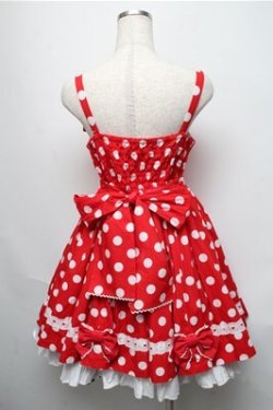 画像2: Angelic Pretty / ポルカドットジャンパースカート  赤 S-25-05-20-025-AP-OP-SZ-ZS