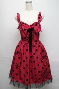 Angelic Pretty / DOLLY DOTジャンパースカート  ワイン S-25-05-20-026-AP-OP-AS-ZS